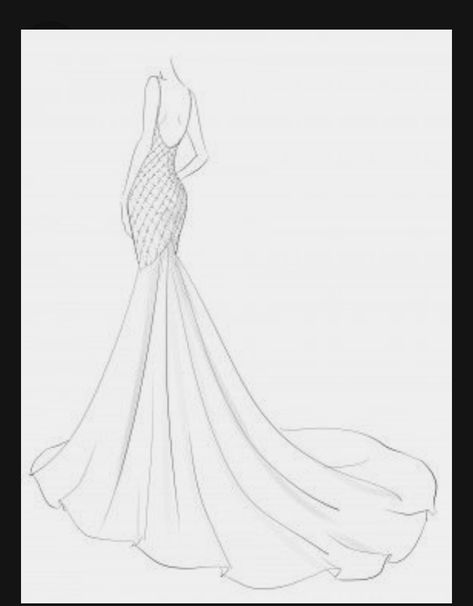 Prom Dress Designs Drawing, Wedding Dresses Drawing Sketches, Prom Dress Sketches Drawing, Designs For Dresses Drawing, Gown Drawing Ideas, Fashion Illustration Wedding Dress, Evening Gowns Sketches, Fashion Gown Sketches, Fashion Drawing Tutorial Sketches