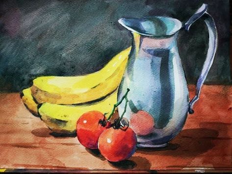 Watercolour Painting Still Life, Watercolor Still Life Easy, Watercolor Still Life Paintings, Objective Drawing, Still Life Watercolor Paintings, Canvas Art Painting Acrylic, Best Watercolor, Basic Watercolor, Pop Art Artists