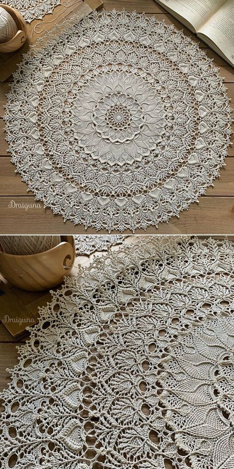 Thread Crochet Patterns Free Tablecloths, How To Crochet Doilies, Crocheted Tablecloths Free Patterns, Free Crochet Doily Patterns Table Runners Lace Tablecloths, Knit Doily Pattern Free, Draiguna Crochet Patterns, Round Crochet Table Cloth Free Pattern, Crochet Lace Tablecloth Pattern Free, Knitted Doily Patterns Free