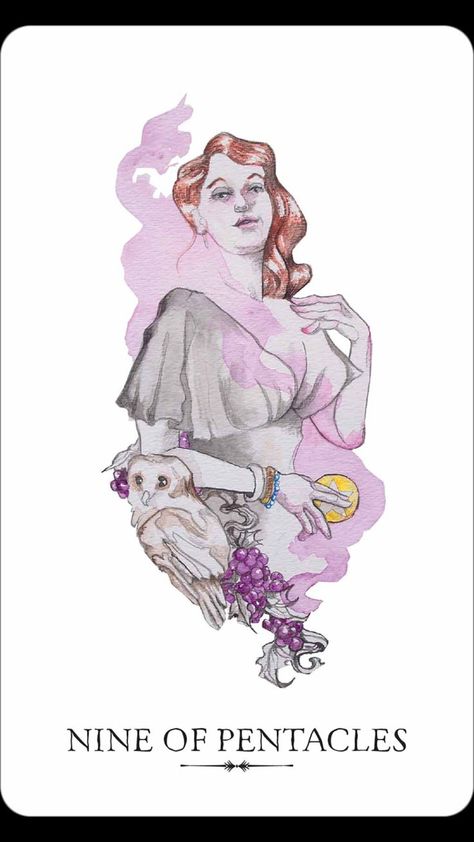 Linestrider Tarot Tarot Cards Illustration, Beautiful Tarot Cards, 9 Of Pentacles, Nine Of Pentacles, Linestrider Tarot, Tarot Decks Art, Cards Illustration, Pentacles Tarot, Dancing On The Edge