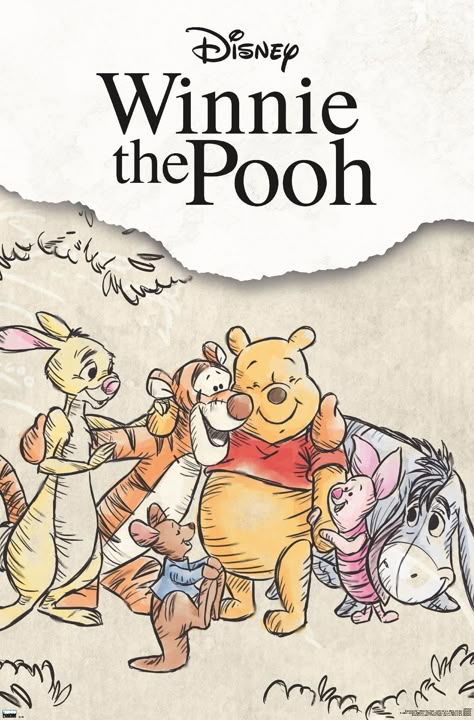 PRICES MAY VARY. This Trends Disney Winnie The Pooh - Group Sketch Wall Poster uses high-resolution artwork and is printed on PhotoArt Gloss Poster Paper which enhances colors with a high-quality look and feel High-quality art print is ready-to-frame or can be hung on the wall using poster mounts, clips, pushpins, or thumb tacks Officially Licensed wall poster Easily decorate any space to create the perfect decor for a party, bedroom, bathroom, kids room, living room, office, dorm, and more Perf Group Sketch, Sketch Wall, Winnie The Pooh Pictures, Childhood Stories, Wall Poster Prints, Winnie The Pooh Friends, Pooh Quotes, Barn Wood Frames, Framed Posters