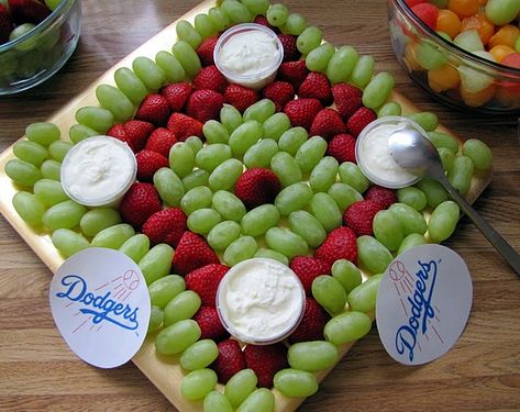 Shaped Fruit Platter, Vintage Baseball Party, Softball Party, Shaped Fruit, Baseball Theme Party, Baseball Diamond, Sports Birthday Party, Bloc Party, Baseball Birthday Party