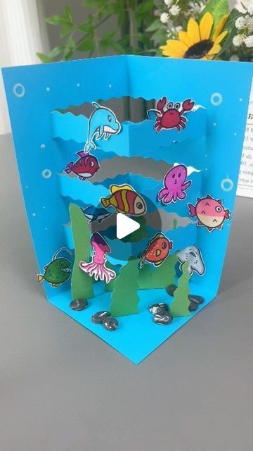 Underwater Crafts, Ocean Art Projects, Ocean Theme Crafts, Ocean Projects, Sea Activities, Underwater Theme, Underwater Scene, Sea Crafts, Ocean Crafts