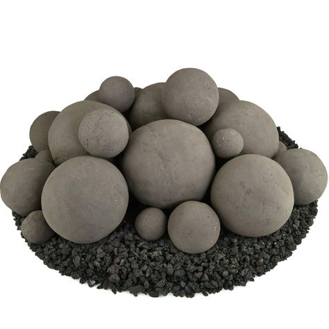 PRICES MAY VARY. 23 PIECE MIXED SET INCLUDES: (4) 6-inch, (4) 5-inch, (4) 4-inch, (5) 3-inch, and (6) 2-inch modern, stylish ceramic balls for outdoor fire pits and fireplaces. Fire pit stone balls are ultra-contemporary for a luxurious and dramatic statement. ECO-FRIENDLY AND FIREPROOF, ceramic fireballs are safe for your home or business, in indoor or outdoor gas fire pits. Fire balls are made of refractory material, rated to withstand scorching temperatures. SHOW OFF YOUR CREATIVITY by mixing Ceramic Fire Balls, Fire Pit Ball, Fire Pit Size, Fire Pit Essentials, Fire Pit Materials, Outdoor Fire Pits, Fire Pit Sets, Fire Pit Accessories, Backyard Fire