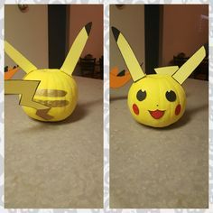 Pikachu Pumpkin, Decorated Pumpkin, Halloween Pumpkin Crafts, Office Halloween Decorations, Character Pumpkins, Annual Halloween Party, Pumpkin Contest, Halloween Crafts Decorations, Diy Projects For Kids