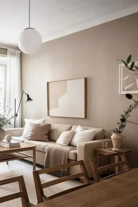 وابي سابي, Tan Walls, Beige Room, Latest Sofa Designs, Swedish Apartment, Living Room Wall Color, Gray Concrete, Room Wall Colors, Beige Living Rooms