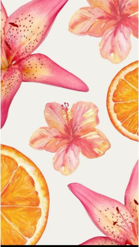 Summer Flower Wallpaper, Citrus Aesthetic, Pink Aesthetic Girl, Aesthetic Summer Wallpaper, Summer Beach Girl, Summer Iphone Wallpaper, 100 Wallpaper, Relatable Illustrations, Aesthetic Fruit