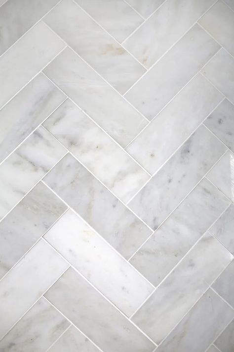 Wood Tile Bathroom Floor, Grey Wood Tile, Wood Tile Bathroom, Marble Bathroom Floor, Stone Backsplash Kitchen, Trendy Kitchen Tile, Marble Herringbone, Trendy Bathroom Tiles, Marble Tile Bathroom