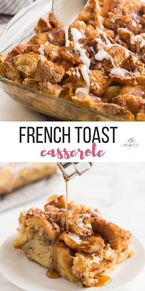 French Toast Casserole With Maple Syrup, Overnight French Toast Casserole With Maple Syrup, Cinnamon Bread French Toast Casserole, Overnight French Toast Casserole Easy, Brunch Christmas, Oven Baked French Toast, Overnight French Toast Recipe, Overnight French Toast Casserole, Easy French Toast Bake