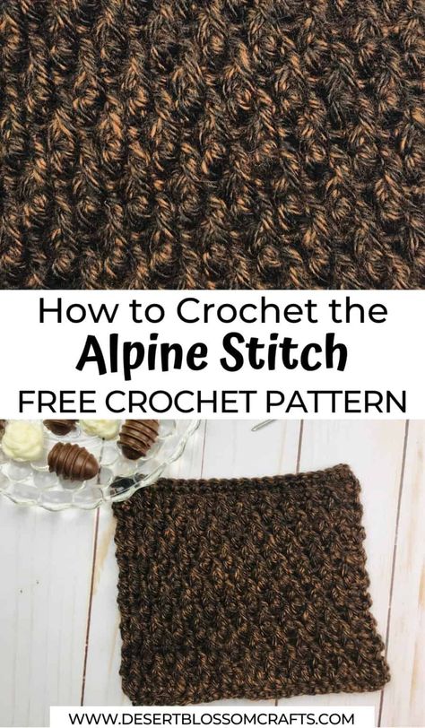 How-to-Crochet-the-Alpine-Stitch-Free-Pattern-Video-Tutorial Alpine Stitch Scarf, Be Patterns, Men Scarf Crochet Pattern, Stripe Scarf Pattern, Crochet Stripe Scarf, Crochet Mens Scarf, Alpine Stitch, Crochet Men, Foundation Single Crochet