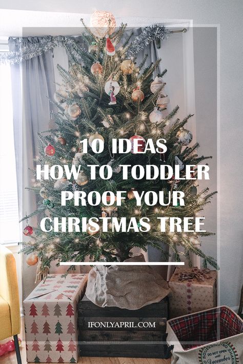 Toddlerproof Christmas Tree, Kid Proofing Christmas Tree, Christmas Tree Gate Diy, Toddler Proof Tree, Baby Proof Tree, Toddler Proofing Christmas Tree, Christmas Tree Decor No Ornaments, Toddler Safe Tree, Child Safe Christmas Tree