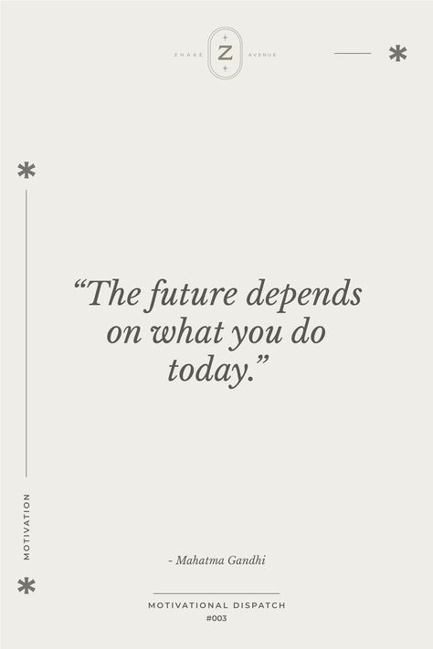 The Daily Motivation Dispatch from Zhasè Avenue. Inspire yourself to show up your best self with this powerful quote. "The future depends on what you do today" At Zhasè we design digital templates to help you manifest and attract a fulfilling career, follow us for more useful and inspiration content. If Opportunity Doesn't Knock Build A Door, New Opportunity Quotes Career, New Opportunity Quotes, Quotes About Changing, Quote About Change, Deep Meaning Quotes, Build A Door, Opportunity Quotes, Sales Motivation