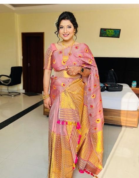 Mekhela Chador Assamese Bride, Mekhela Chador Assamese, Mekhla Chadar, Assamese Bride, Royal Saree, Mekhela Sador, Mekhela Chador, Indian Bridal Photos, Bridal Lehenga Collection