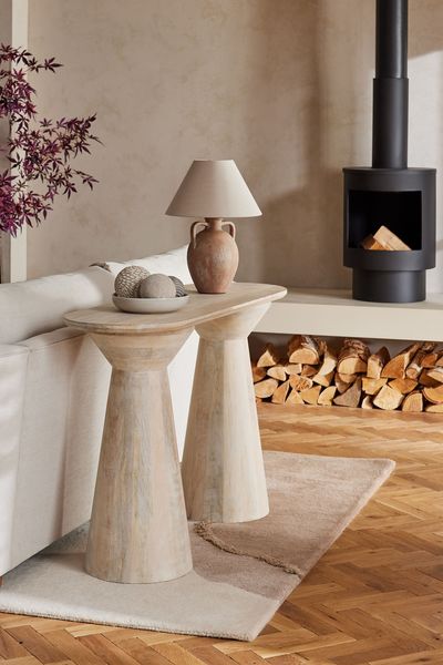 37 High-Street Homeware Hits From £12 Hallway Uk, Light Wood Coffee Table, Plinth Table, Tv Unit Furniture, Console Table Hallway, Best Duvet Covers, Flat Interior, Touch Lamp, Wood Console Table