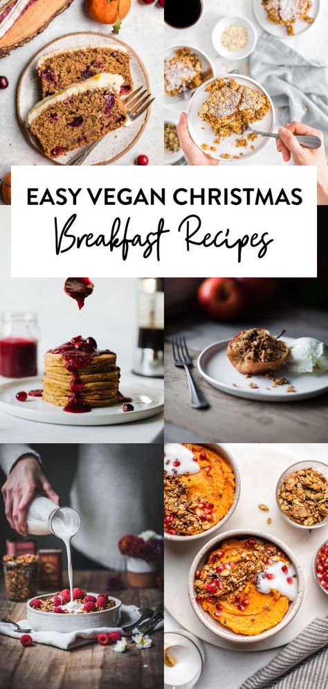 Vegan Christmas Breakfast, Christmas Breakfast Recipes, Vegan Brunch Recipes, Christmas Brunch Recipes, Christmas Breakfast Recipe, Vegetarian Christmas, Recipes For The Whole Family, Vegan Holiday Recipes, Vegan Christmas Recipes