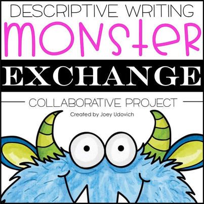 Joey Udovich - Encourage creativity and help students work... Joey Udovich, Draw A Monster, Create A Monster, List Of Adjectives, Editing Checklist, Interactive Writing, Writing Projects, Secondary Teacher, Partner Work