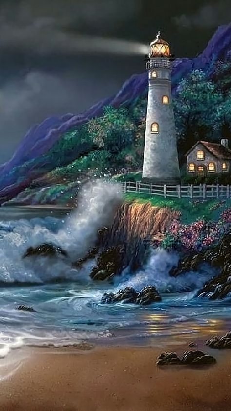 Large Canvas Painting Ideas, Canvas Painting Ideas For Beginners, Lighthouses Photography, Painting Ideas For Beginners, Lighthouse Photos, Lighthouse Painting, Lighthouse Pictures, Large Canvas Painting, Lighthouse Art