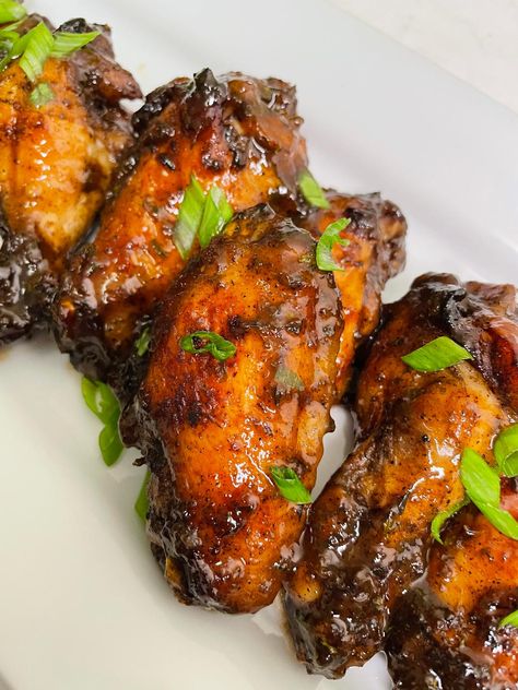 Jerk Chicken Wings - Yel's Kitchen Yel's Kitchen Jerk Wings In The Oven, Jerk Chicken Wings Recipe, Honey Jerk Wings, Hawaiian Wings, Jerk Chicken Wings In The Oven, Honey Jerk Chicken Wings, Baked Honey Jerk Wings, Honey Jerk Turkey Wings, Bbq Jerk Chicken Wings