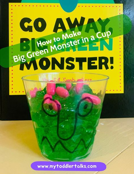 Go Away, Big Green Monster! In a Cup How Go, Big Green Monster, Language Delay, Language Acquisition, Speech Therapy Materials, Reading Tips, Green Monster, Speech Therapist, Green Monsters