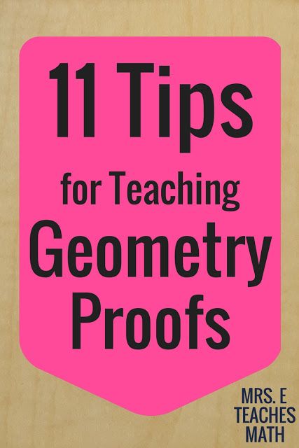 11 Tips for Teaching Geometry Proofs Geometry Classroom, Geometry Interactive Notebook, High School Geometry, Geometry Proofs, Math Tips, Free Math Resources, Geometry Lessons, Teaching Geometry, Geometry High School