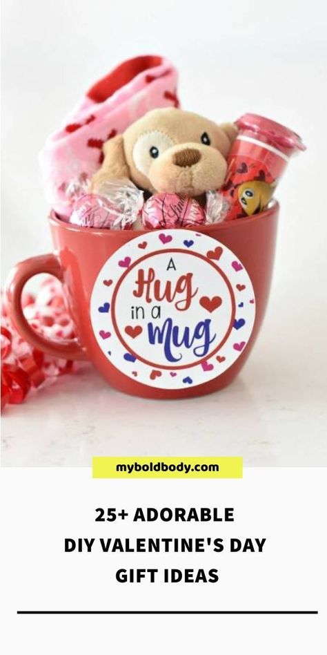 Here are over 25 adorable DIY Valentine's day gift ideas to surprise your loved ones with this season. These cute DIY valentines Gift ideas are cheap and easy to make, and sure to leave your loved ones in awe. Gift Cup Ideas Filled, Valentine Cup Gift Ideas, Valentine Cup Ideas, Cute Diy Valentines, Valentines Day Cups, Mug Valentines Day Gift, Valentine’s Day Jar Ideas, Diy Valentines Gift, Valentines Snow Globe Tumbler