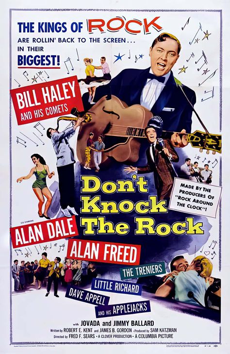 How Bill Haley & His Comets rocked around the clock when rock 'n' roll was brand new The Rock Movies, Alan Freed, Bill Haley, Rock Around The Clock, American Bandstand, Musical Film, Classic Movie Posters, Rock N Roll Music, Movies 2019