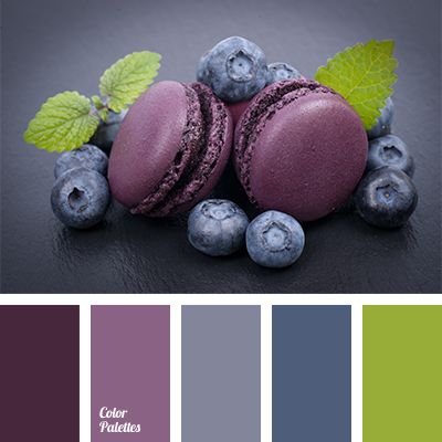 Rich blueberry shades will look good and contrasting against the background of relatively bright green. This color solution will fit perfectly into a well-. In Color Balance, Color Concept, تصميم داخلي فاخر, Color Schemes Colour Palettes, Color Palate, Design Seeds, Color Palette Design, Color Balance, Colour Board