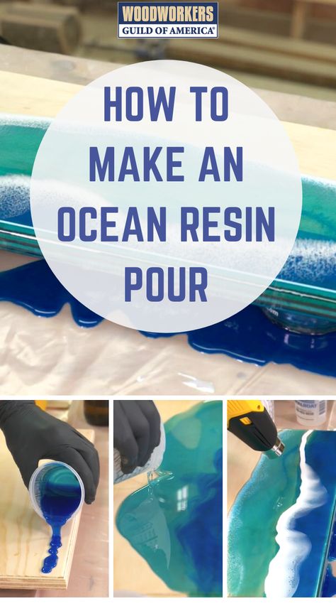 Glass Resin Art Cross, Ocean Resin Tray Diy, Ocean Pour Resin, Diy Ocean Resin Art Tutorial, How To Make Resin Wall Art, Resin Art On Glass Diy, Hypoxy Crafts, Poured Resin Art, Diy Epoxy Resin Projects For Beginners