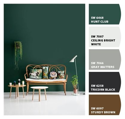 Paint colors from ColorSnap by Sherwin-Williams Dark Green Living Room, Green Paint Colors, Green Walls, Living Room Green, Green Rooms, Bedroom Paint, Bedroom Green, Paint Colors For Home, Room Colors