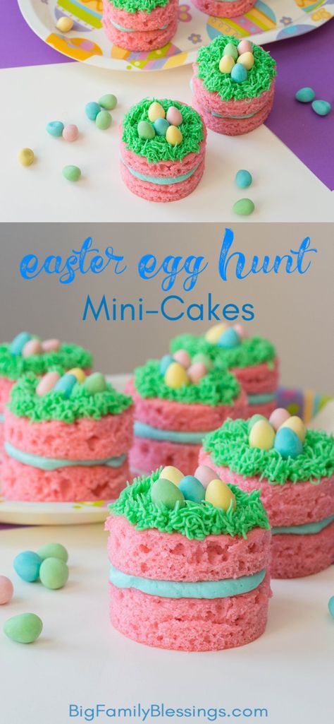 Cakes For Easter, Cakes With Chocolate, Easter Cupcakes Easy, Easter Deserts, Mini Cake Recipe, Cakes To Make, Easter Lunch, Easter Sweets, Spring Treats