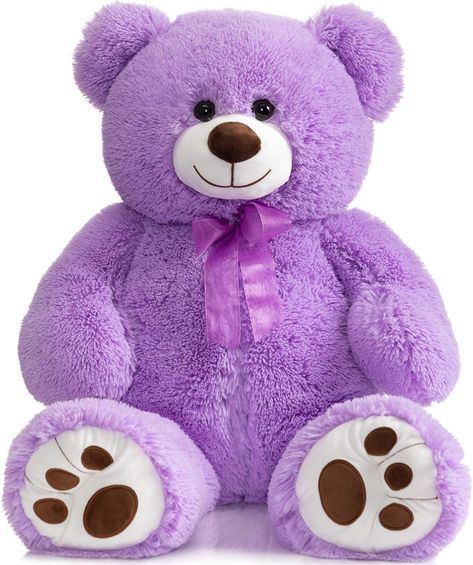 Bear Footprint, Playroom Decoration, Purple Teddy Bear, Giant Plush, Giant Teddy Bear, Giant Teddy, Bear Photos, Soft Teddy Bear, Soft Toy Animals