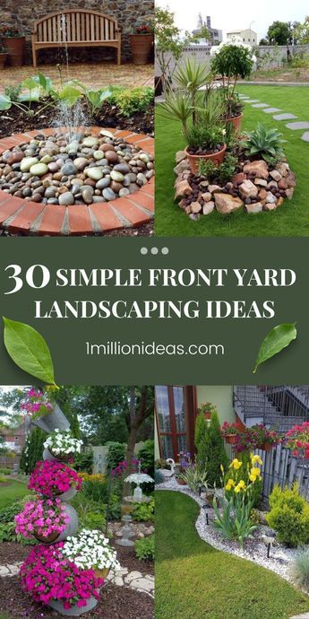 Landscape Ideas Front Yard Curb Appeal, Front Lawn Landscaping, Small Front Yard Landscaping, Front Yard Garden Design, Front Yard Design, Piscina Natural, Front Landscaping, Easy Landscaping, Lawn And Landscape