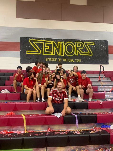 Senior Signs For Pep Rally, Pep Assembly Posters, Star Wars Pep Rally Ideas, Space Theme Pep Rally, Asb Activities High School, Space Pep Rally, Class Signs Pep Rally Freshman, Disney Themed Pep Rally, Senior Pep Rally Ideas