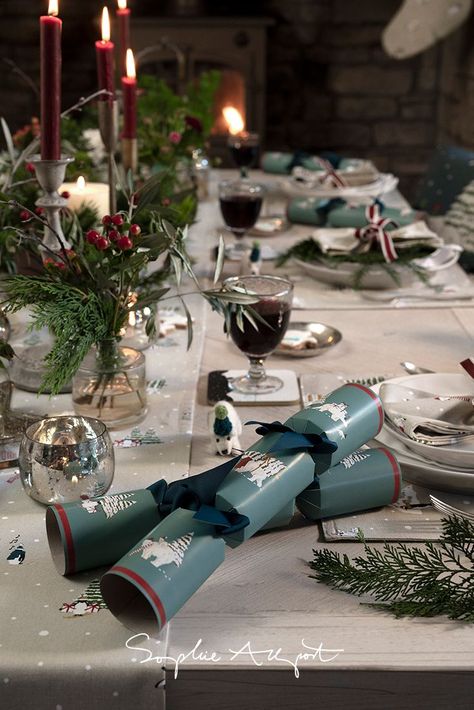 These beautiful Christmas crackers are sure to make a stylish traditional statement to your festive table setting. A heart-warming design that is sure to make everyone smile this season. Set of 6. Seasoned Crackers, Snow Season, Festive Table Setting, Sophie Allport, Christmas Crackers, Polar Bears, Magical Christmas, Christmas Cheer, Playful Design