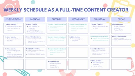 Weekly Social Media Schedule, Instagram Reel Schedule, Influencer Weekly Schedule, Weekly Instagram Schedule, Youtube Content Calendar Template, Youtube Video Schedule, Weekly Content Schedule, Weekly Blogging Schedule, Social Media Content Calendar 2023