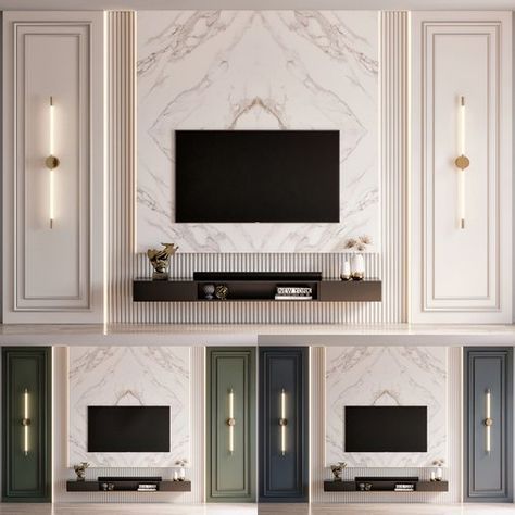 TV Wall 21 Classic Tv Wall Design, Tv Wall Design Luxury, Luxury Tv Wall, Tv Wall Panel, Modern Tv Room, Modern Tv Unit Designs, Tv Fal, Modern Tv Wall Units, Tv Cabinet Design