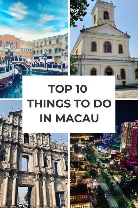 Macau China Things To Do | Visit Macao China for an intriguing mix of ultra-modern Vegas like hotels and casinos and old-world heritage buildings and even giant pandas. This Macau travel guide covers the top 10 things to do in Macau China for your very first visit to Macau! | Things to do in Macao China | Macau Attractions | Macau Architecture | Macau Panda #macaochina #macautravelguide Travelling Asia, Macao China, Asian Destinations, Macau Travel, Budget Trips, Macau China, Asia Continent, China Travel Guide, Asia Trip