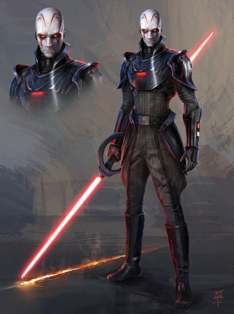 Sith Inquisitor Sith Armor, Thrawn Star Wars, Grand Inquisitor, Star Wars Villains, Star Wars Sith, Dark Side Star Wars, Star Wars Characters Pictures, Cuadros Star Wars, Star Wars Concept Art