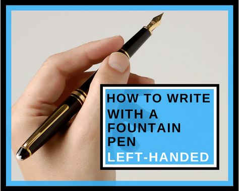 how-to-write-with-a-fountain-pen-left-handed-compressor Left Handed Calligraphy, Fountain Pens Writing, Fountain Pens Calligraphy, Pen Making, Pens Writing, Calligraphy Pen, Handwriting Practice, Learning To Write, Calligraphy Pens