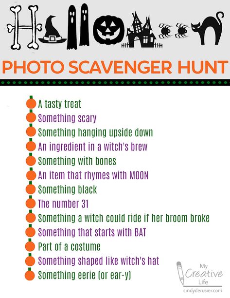 Halloween Scavenger Hunt Outside, Halloween Photo Scavenger Hunt, Picture Scavenger Hunts, Fall Scavenger Hunt, Adult Scavenger Hunt, Halloween Sleepover, Fall Family Fun, Halloween Scavenger Hunt, Photo Scavenger Hunt