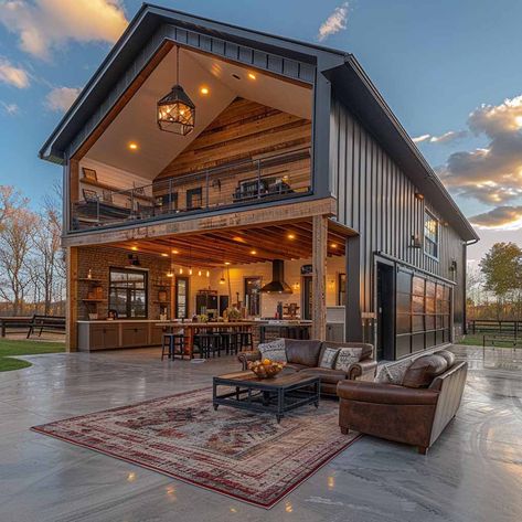 Exclusive 35 X 90 Barndominium With 1,400 Sq. Ft. Garage | Floor Plan 10347ECL Barndominium Ideas Cabin, Concrete And Steel House, Barndominium With Butlers Pantry, Barndominium With Big Shop, Barndominiums With Breezeway, Rv Barndominium Ideas, Shop Layout Ideas Floor Plans, Barndominium With Guest House, Barndominium Two Story Floor Plans