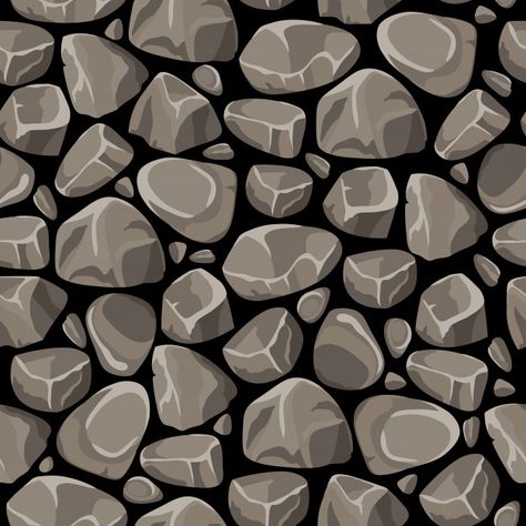 Rock stone seamless pattern | Free Vector #Freepik #freevector #pattern #abstract #design #texture Texture Template, Rock And Stone, Image Rock, Rock Texture, Wolf Colors, Rock Textures, Texture Drawing, Barbie Coloring Pages, Flat Vector Illustration