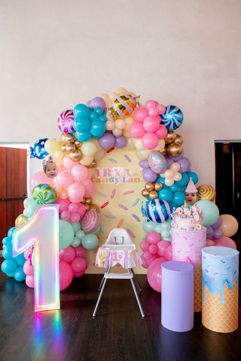 See more on nashvillebabyguide.com! | birthday party | first birthday | candyland | birthday decor | birthday ideas | kids birthday | Candyland Theme First Birthday, Candy Theme First Birthday, Candy Land 1st Birthday Party, Candy First Birthday Party, Candyland First Birthday Party Girl, Sweet One Theme Birthday, Candyland 1st Birthday Party, Sweet One First Birthday Decorations, Candyland First Birthday