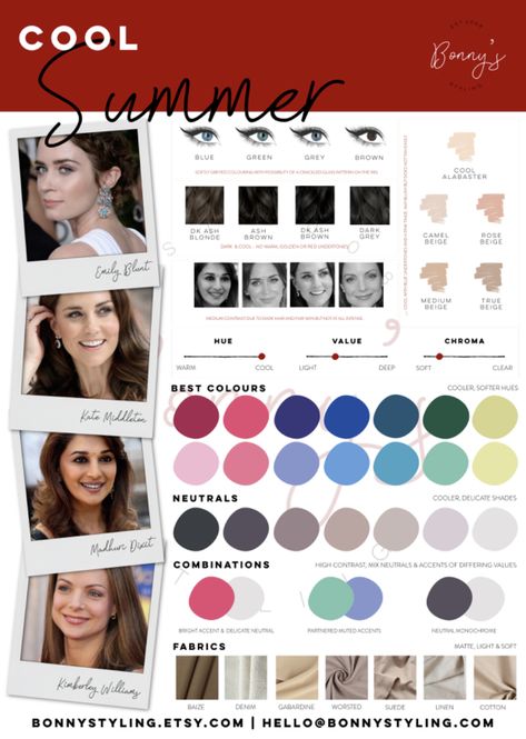 Summer Cold Color Palette, Make Up For Cool Summer Type, Cold Summer Palette Outfit, Cool Muted Summer Palette, Cool Summer Color Palette Nail Polish, Cool Summer Color Palette Clothes, Cold Summer Palette, House Of Color Summer Hair Colors, Cool Summer Palette Hair