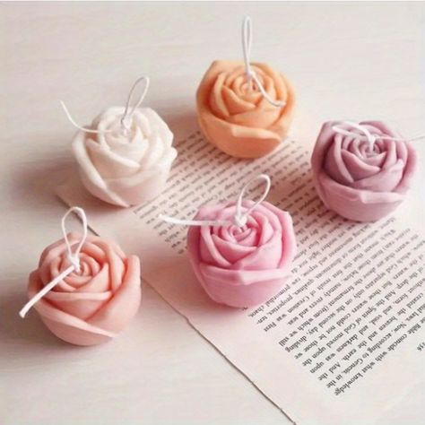 Faster shipping. Better service Rose Molds, Candle Molds Diy, Candle Making Molds, Chocolate Candy Molds, Aroma Candle, Cute Candles, Aesthetic Candles, Diy Candle, Candle Craft