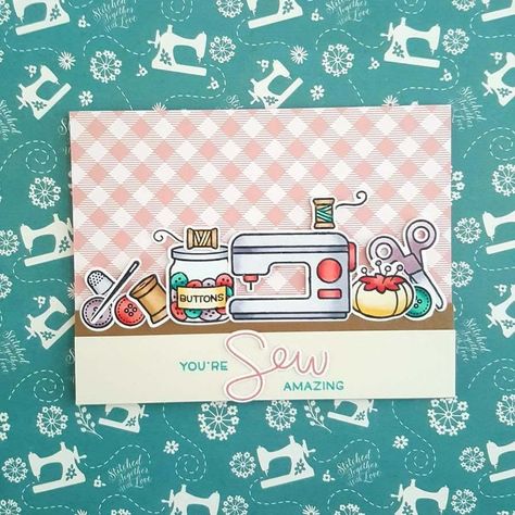 2018-04-16_05-34-48 | by JoyceHeinen84 Lawn Fawn Sew Very Nice, Lawn Fawn Sewn With Love, Lawn Fawn Sewn With Love Cards, Sewing Stickers, Mama Elephant Cards, Quilt Cards, Sewing Cards, Lawn Fawn Stamps, Lawn Fawn Cards