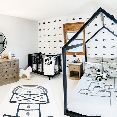 Toddler And Baby Shared Room Boys, Brothers Shared Room, Crib And Toddler Bed Shared Room Boy, Toddler And Nursery Shared Room, Toddler Newborn Shared Room, Boys Room Cribs & Toddler Beds, Toddler Boy Bedroom Pottery Barn Kids, Toddler And Newborn Room Sharing, Toddler And Baby Shared Room