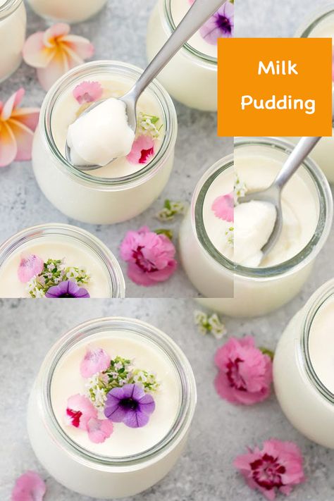 Milk Pudding Aesthetic, Hokkaido Milk Pudding, Japanese Milk Pudding, Japanese Milk Pudding Recipe, Japanese Pudding Recipe, Japanese Dessert Aesthetic, Japanese Pudding, Recipes Pudding, Milk Pudding Recipe