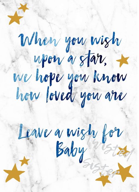 These Moon & Stars Baby Shower Wish Cards are perfect for a Twinkle, Twinkle Little Star Baby Shower and are the perfect baby shower game for guests! The Mom-to-Be is guaranteed to love the personalized wishes for their new baby. This is perfect for a baby shower wishing well and is a great activity at a co ed baby shower, or for a gender neutral baby shower theme! YES!! These can be customized for a "Wish Upon a Star" First Birthday and are also available in pink and gold! There are two "Finish Wishing Well Baby Shower, Moon Baby Shower Theme, Moon Stars Baby Shower, Gender Neutral Baby Shower Themes, Stars Baby Shower, Star Baby Shower Theme, Twinkle Twinkle Baby Shower, Baby Shower Wishes, Moon Baby Shower