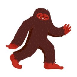 Bigfoot character cartoon Modern Art Deco Bedroom, Bigfoot Drawing, Bigfoot Illustration, Bigfoot Art, Feet Drawing, Cartoon Download, Graphic Desi, Cartoon Png, Monster Illustration